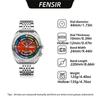 Imitation mechanical watch men's dial double calendar Fens men's classic men's quartz watch