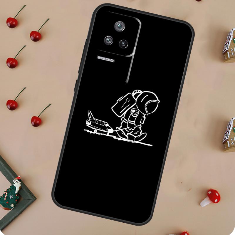 Cartoon Space Astronaut Case For POCO F5 Pro M6 X3 X5 X6 Pro F3 M5s Xiaomi Mi 13 14 Pro 13T 11T 12T 12 Lite Cover
