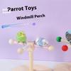 Suporte para papagaio moinho de vento poste de estação giratória para aliviar o tédio pele de tigre peônia Xuanfeng auto-hi pendurado vazio moendo dentes roendo poste de estação