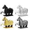 MOC Purchases Products Building Blocks Character Accessories Medieval Military Cavalry Knight Horses Animal Bricks Toy Gifts X36