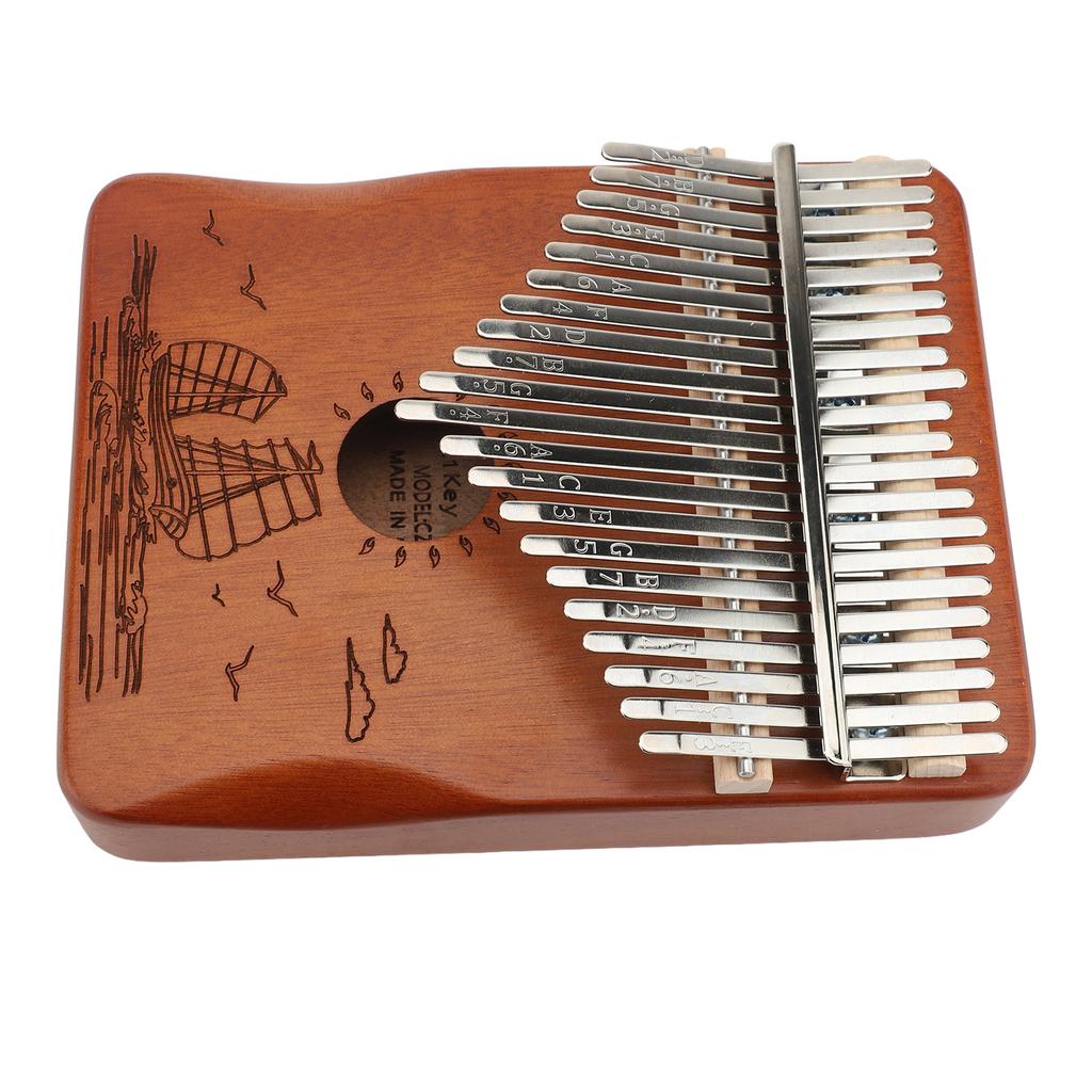 Kalimba 21 Keys Portable Small Thumb Piano Mahogany Metal Instrument Kit for Adults Kids Beginners