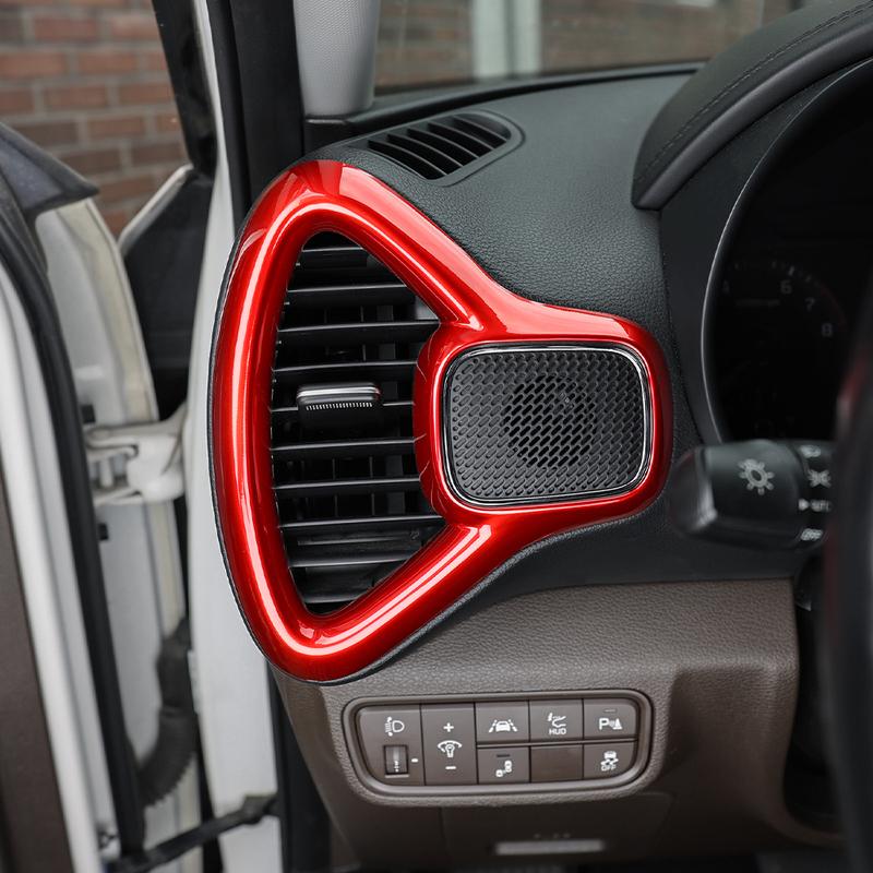 For Kia Soul 2024 2025 LHD Car Dashboard Front Left Right Both Side Air Vent Outlet Cover Stripe Trim Interior Mouldings