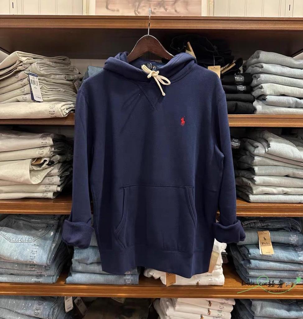 Ralph RL Gestickter Fleece-Hoodie mit Pferd - Unisex Lässiges Polo-Sweatshirt