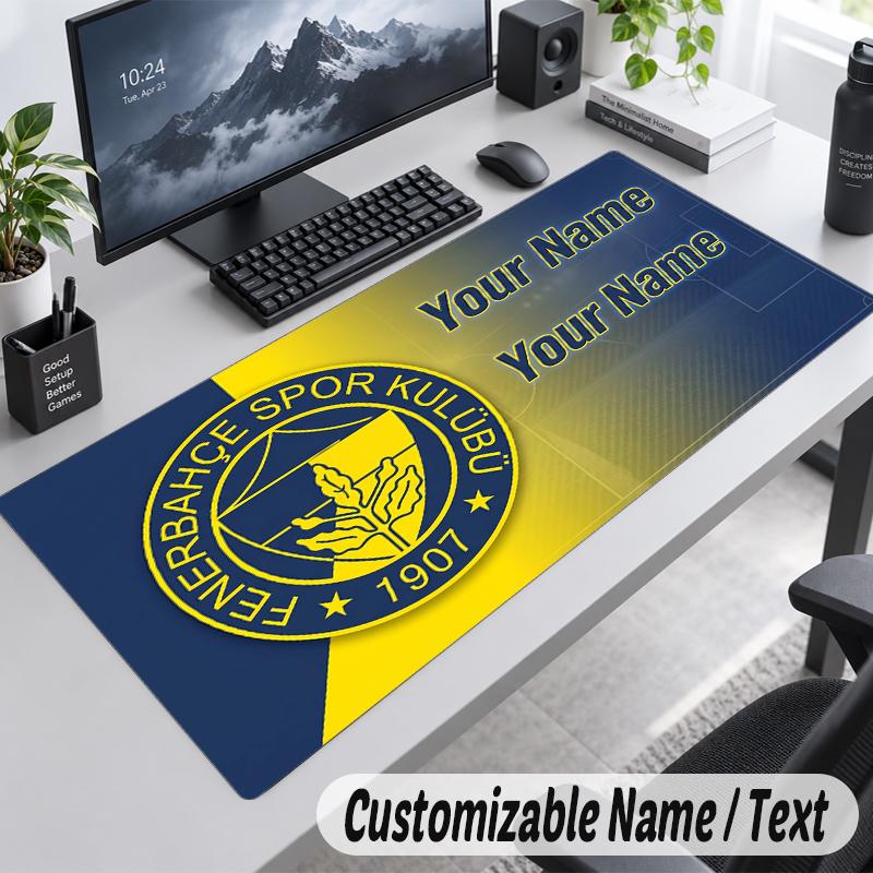 Benutzerdefinierter Name Text Mauspade Fenerbahçe FC Personalisierte Schreibtischunterlage Für Arbeit Und Gaming
