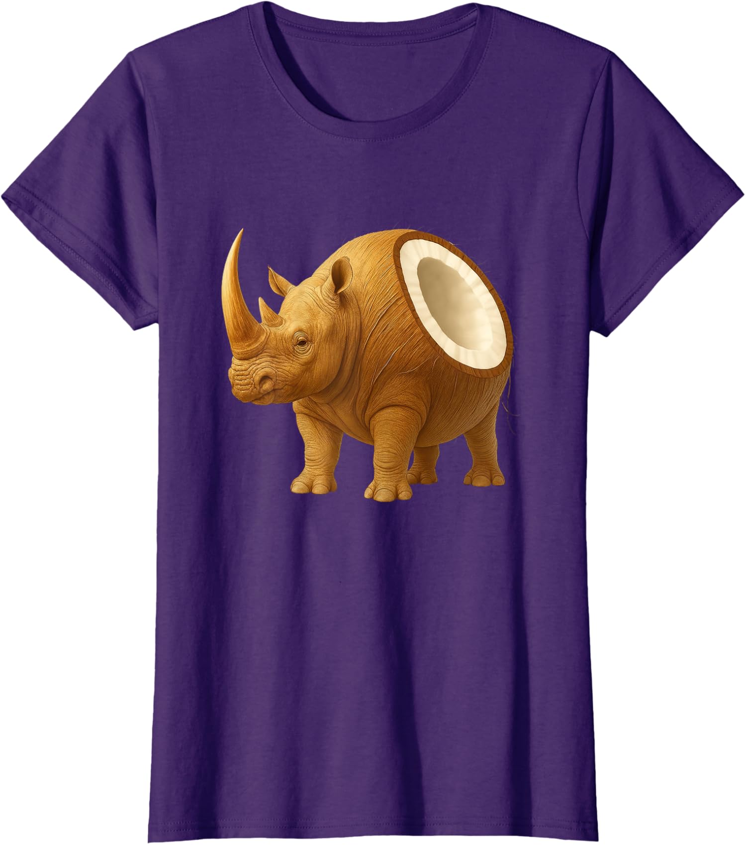 Italian Brainrot Funny Coconuto Rhino Ladies Crewneck T-Shirt Unisex T-Shirt XL