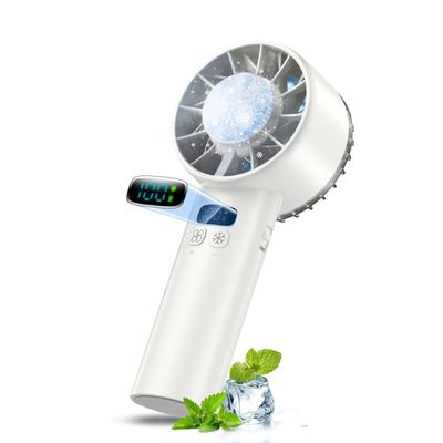 Ručný ventilátor s chladiacou platňou Ručný prenosný prietok vzduchu Super výkonné chladenie do Rýchleho Až 16 hodín nepretržitého 5200mAh Veľký LED Tichý