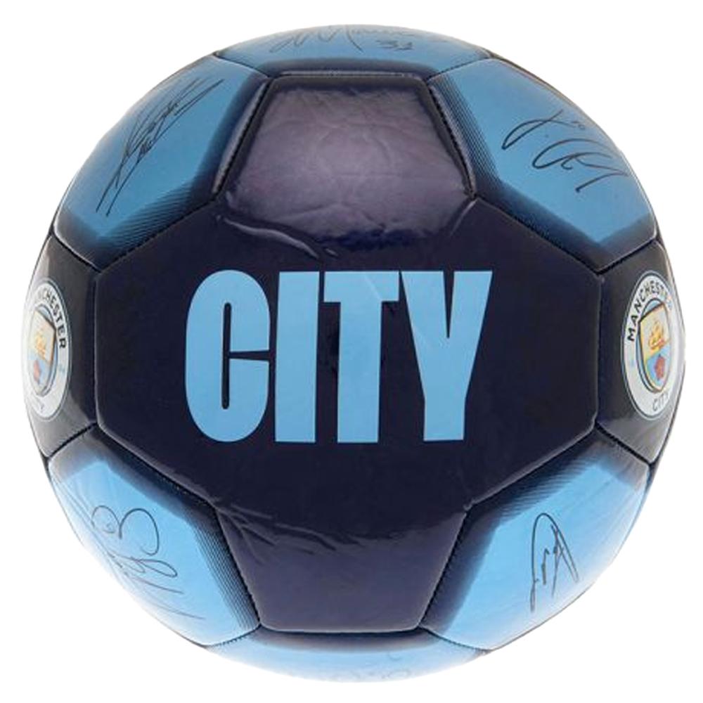 Manchester City FC Bedruckter Signatur Mini Fußball