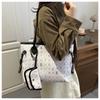Fashion PU Leather Women's Shoulder Bag Large Capacity Zipper Crossbody Bag Tote Bag