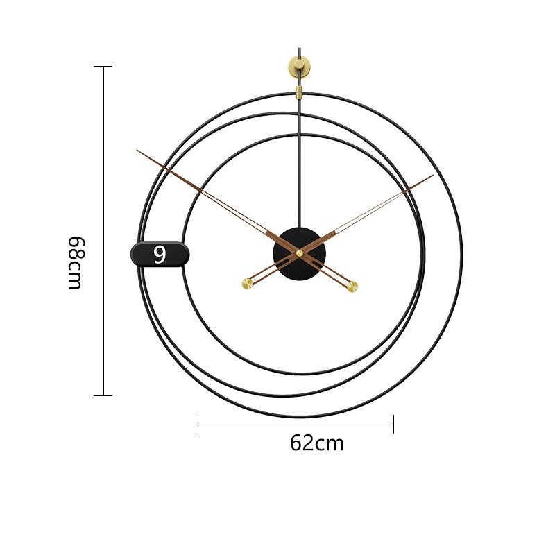 Nordic Iron Art Wall Clocks Modern Kitchen Living Room Dining Room Home Decoration Hanging Watch Simple Silent Black Wall Clocks