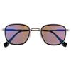 Meigan Sunglasses for Men, Compact, Metal Frame, UV400 Protection, Stylish, Gradient Lenses, Durable, Hard Coat, SilverSmoke Blue Mirror, 7380-02