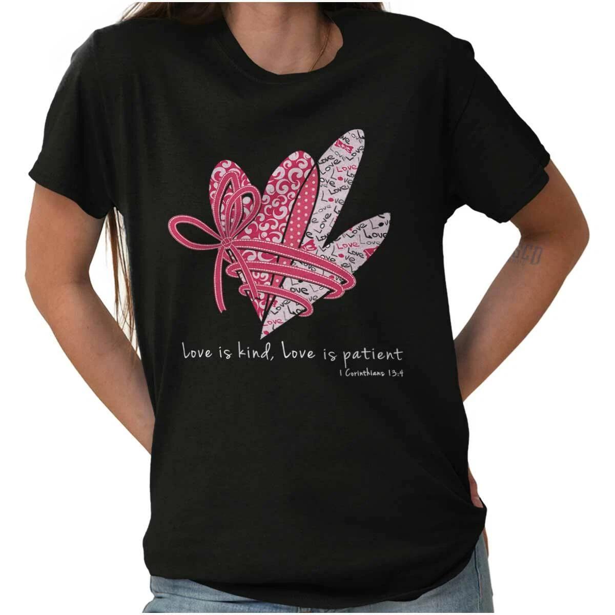 True Love Forever Soulmate Valentine s Day Womens Graphic Crewneck T Shirt Tee L
