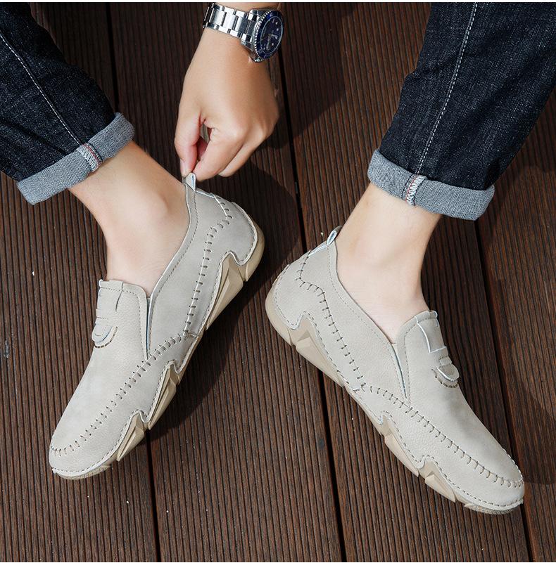 Pantofi Noi pentru Bărbați Pantofi Casual din Piele Tendință Outdoor Pantofi Sport de Timp Liber Bărbat Mocasini Slip-on Adidași 38-48