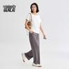 BENLAI Women's Modal Drape Wide-Leg Drawstring Pants