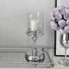 Detachable Metal Glass Candle Holders Transparent Luxury European Style Candlestick Anti-slip Table Ornaments