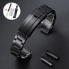 Luxury Curved Flat End Watch Strap 20mm 21mm 22mm Solid Stainless Steel Bracelet for Rolex for Oyster Metal Folidng Buckle Band