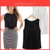Chic Sleeveless Chiffon Tank Top Elegant Round Neck Pullover For Women