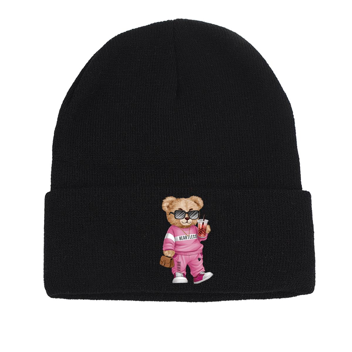 Солнцезащитные очки Медведь теплая вязаная шапка шапка — фото 13