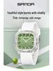 Sanda Colorful Minimalist Student Quartz Watch with 3D Scale and Waterproof Design