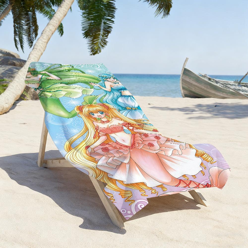Mermaid M-Melody-S PichiS Pure Towel Sports Quick Dry Travel Camping Gear Sandproof Soft Light Large Beach Towel