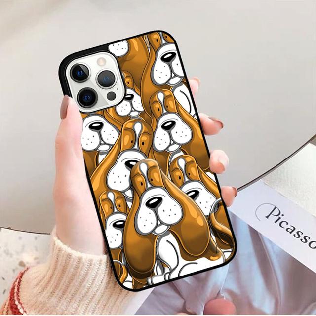 Basset Hound Dog Phone Case Back Cover for iPhone 17 Air 16 15 14 13 11 12 Pro Max Plus Shell Coque