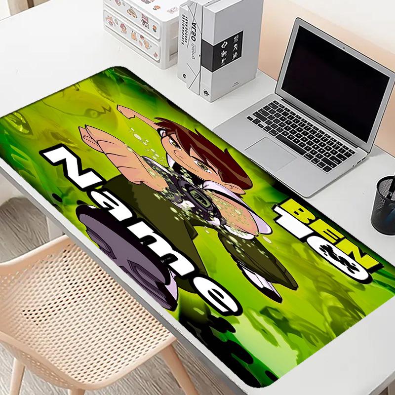 Custom Name Personalized Ben 10 Cartoon Pattern Mousepad, Laptop PC Desk Mat, Decorative Desk Mat for Home Keyboard Pad Gift