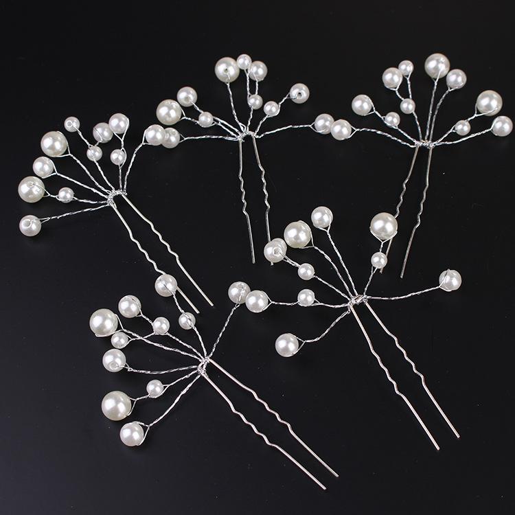 U-shaped Bridal Hair Pearl Wedding Hair Pins Handmade Bridal Hair Pins for Wedding Brides Women Girls
