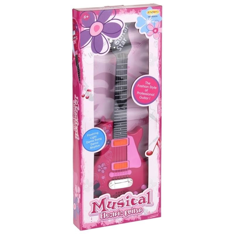 Electric Guitar for Kids Rock Metal Strings Pink