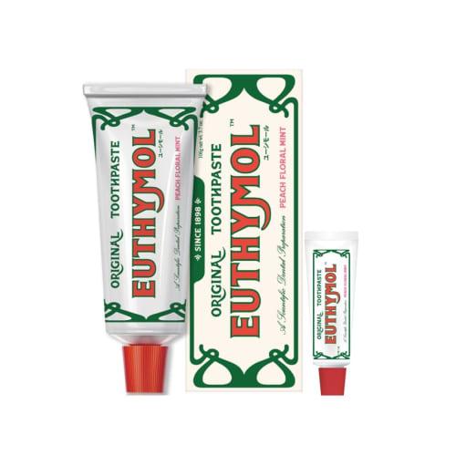 [Official Japan] EUTHYMOL Original Toothpaste 106g + 20g, Peach Floral Mint Scent