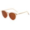 Retro TR90 Polarized Round Frame Sunglasses - Fashionable Celebrity Street Style Shades
