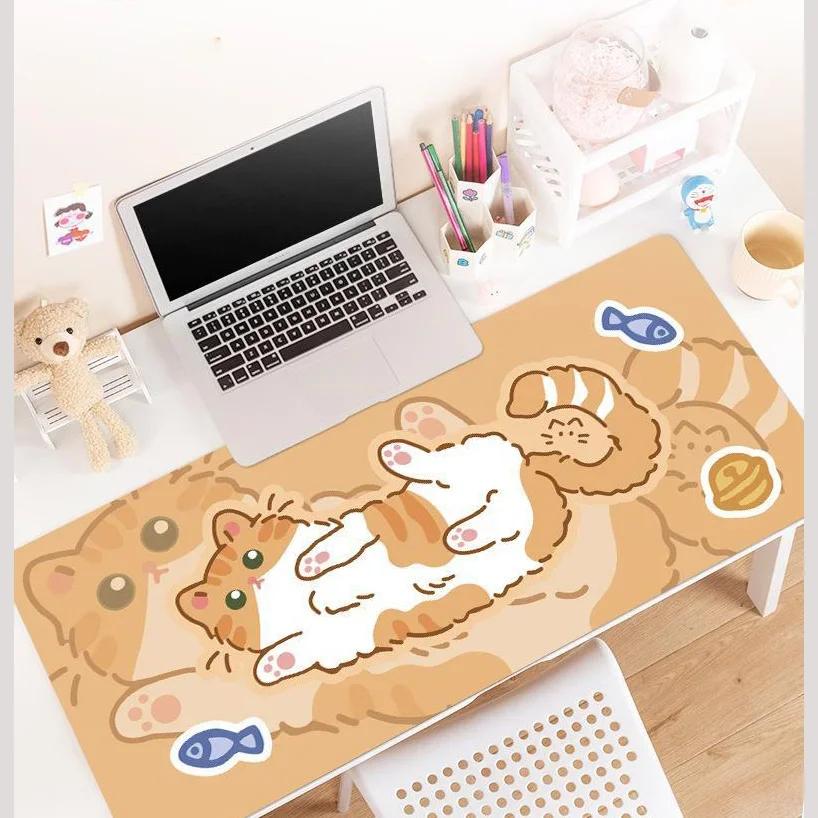30*70 cm Kawaii Furry Mouse Pad  Kitty Cats Mouse Mat 70x30cm Gamer Desk Carpet Anime Mousepad Gaming Accessories Play Mats