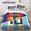 Custom Name Lionel Messi Pattern Bedding Quilt Set  Home Decoration  Gift (1 * duvet cover + 2 * pillowcase  without core)