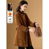 Manteau d'hiver réversible doublé de fausse fourrure pour femme