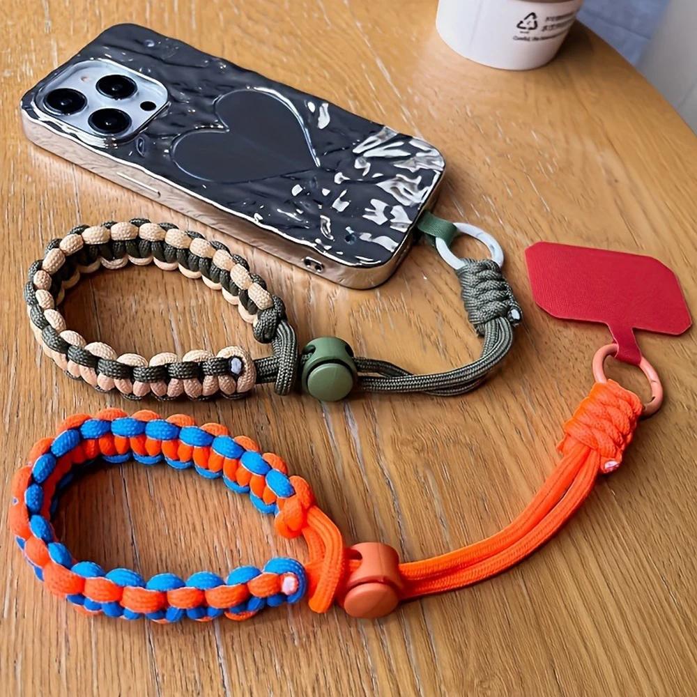 Cell Phone Lanyard Adjustable Braided Wrist Strap Anti-loss Decoration Twist Rope Pendant Hanging Band Cute Strong for Phone
