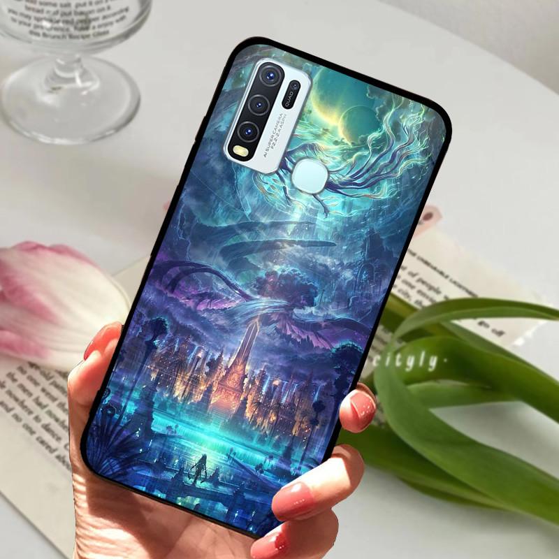 Pro Vivo Y30 1938 Y50 1935 Pouzdro zvířecí Silikonové Měkké TPU Zadní kryty Pro Vivo Y 30 50 Y30 2020 Pouzdro Ochranné Kreslené Funda