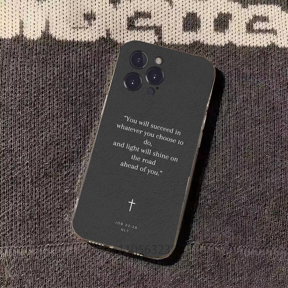God Jesus Bible Verse Isaiah Phone Cases For iPhone 17 16 15 14 13 12 11 Pro Max Plus Luxury Camera Protection Plastic