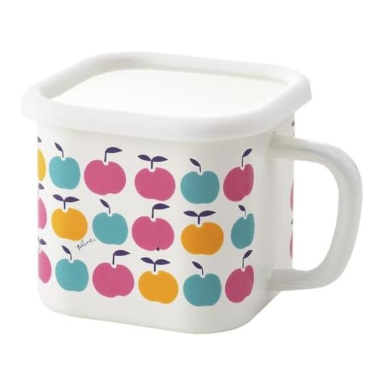 Toyoro Plune Enamel Multi Square Pot Apples Size: Approx. W17.8 D14 H11.8 YJ-816