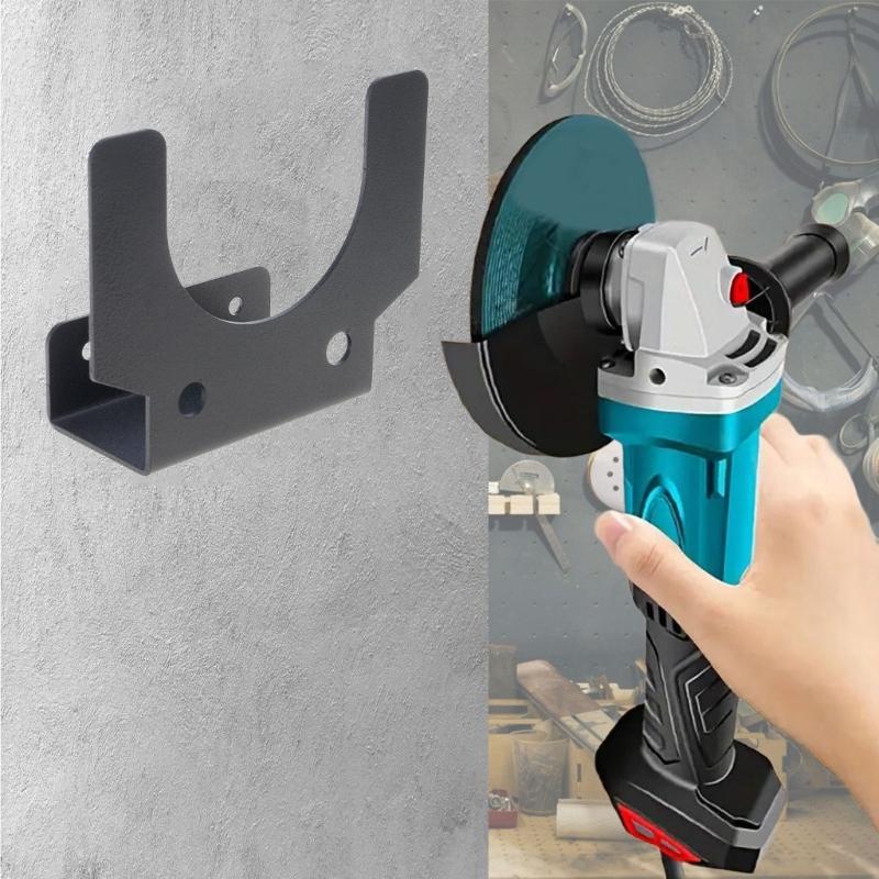 Metal Wall Bracket For Angle Grinder Storage FeaturE Cable Management Hooks And Mounting Hardware For Garage Shelving