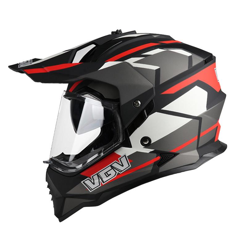 VGV Motocross Helmet DOT Double Lens Common Man Women Motorcycle Helmet Dirt Bike Karting Downhill AM DH Cross Sunscreen Lens