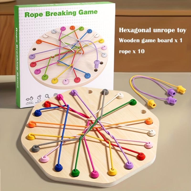 

Colorful Wooden Tangle Tower Game Enhances Logic Spatial Thinking, Promotes Parent Youngsters Interaction,Perfect Holiday Birthday Gift for Youngsters Untie The Big Challenge