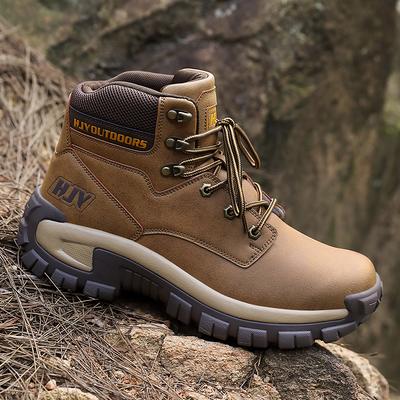 High-Top Stiefel Schnürung Rutschfest Atmungsaktiv Lässig Stiefeletten Herren Dicksohlig Stoßdämpfend Outdoor Wanderschuhe Herren