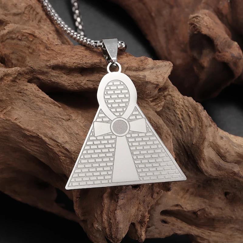 Vintage Ankh Cross Key of Life Necklace Egyptian Jewelry Eye of Horus Amulet Pendant for Men Fashion Gifts