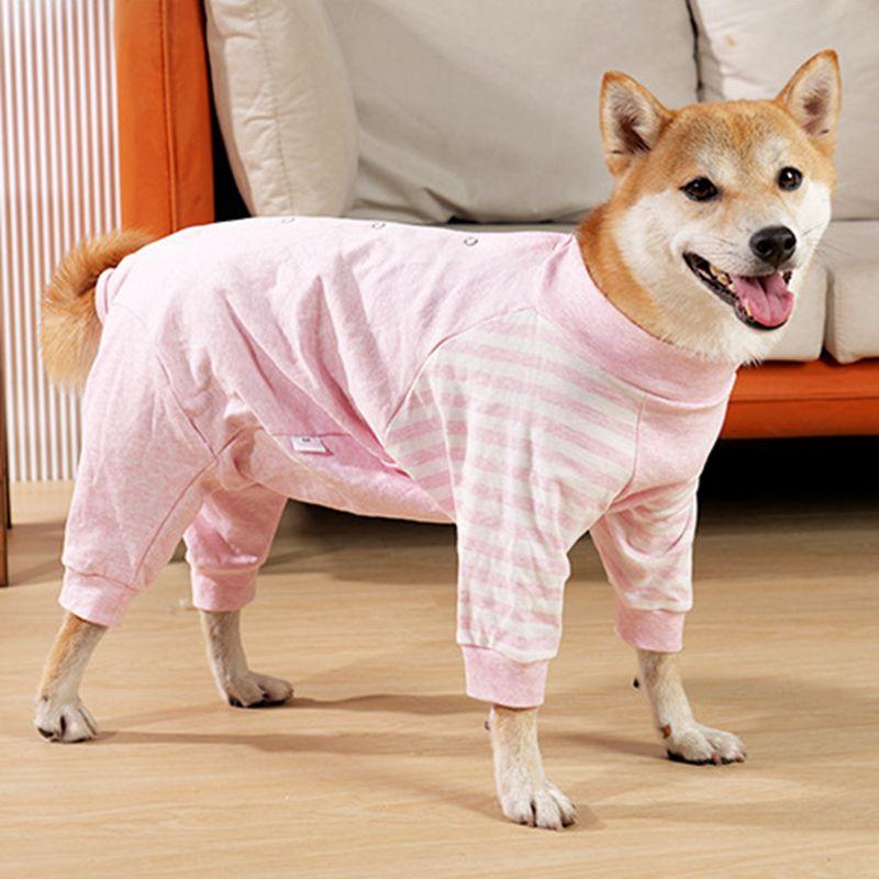 Pet Home Clothes  Anti-hair Loss Pajamas Fashion Winter Dog Clothes Medium/Large Dogs Four-legged Cotton Clothing Surgical Gowns