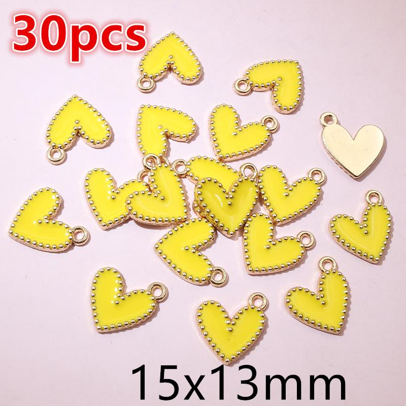 30-50Pcs 9x10mm/15x13mm Small Alloy Heart Charms Cute Love Pendants For DIY Bracelet Necklaces Jewelry Making Accessories