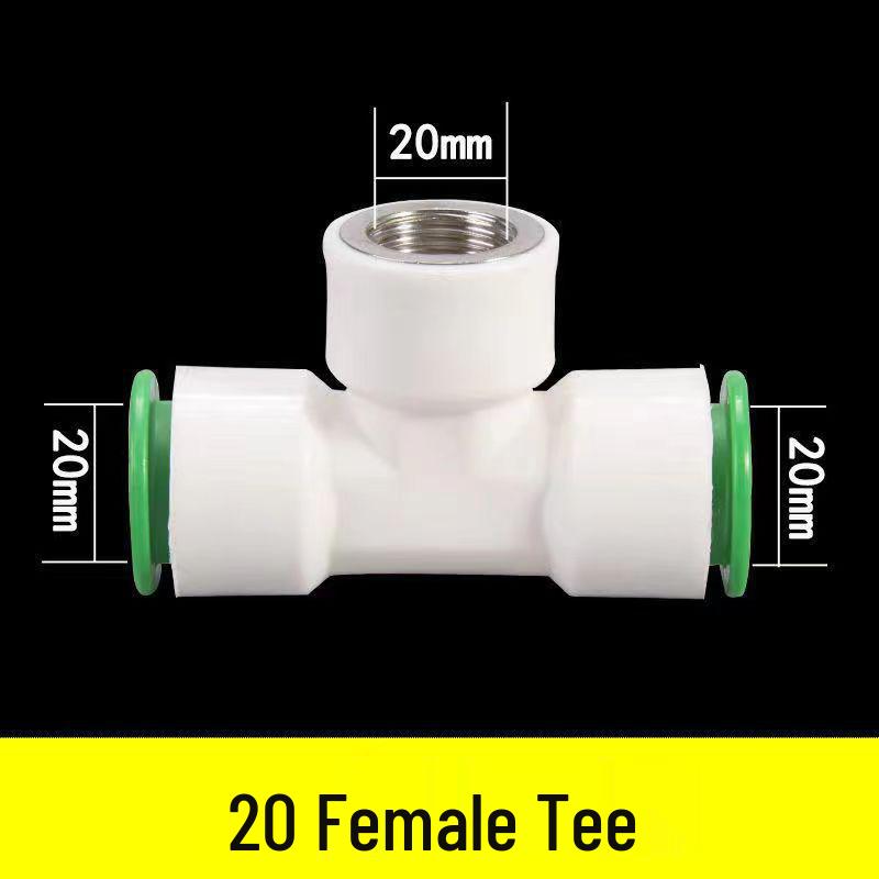 Quick Connect PPR Ball Valve PVC Elbow Tee, No Hot Melt, 4 Points/40 PE Water Pipe Fittings.
