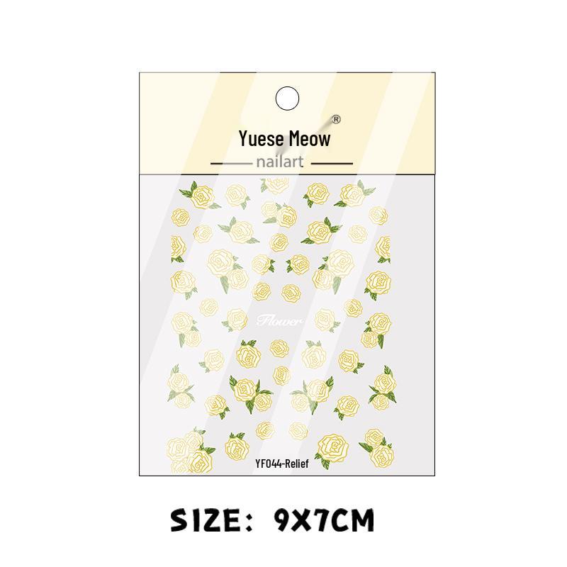 3D-наклейки для ногтей Yu Jian Rose - Свежий стиль Ins, DIY-декор