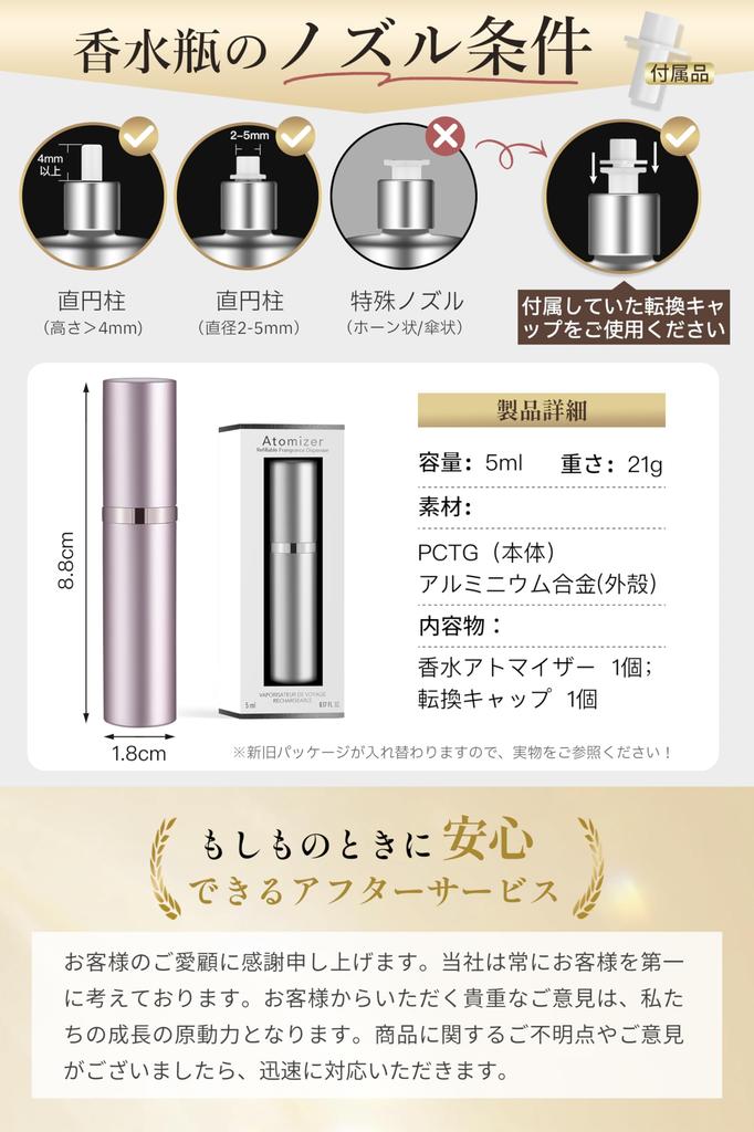 Atomizer in Available in 21 Easy to Portable Perfume Refillable Unisex [Featured anan, Colors, One-Touch Refill, Carry] Atomizer, Leak-Proof, Bottle,