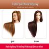 Apprentice Hair Styling Mannequin Head with Real Hair for Perming, Curling, and Makeup Practice