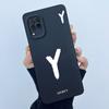 For Huawei Nova 7i Case Cover Lucky Initial Letter Liquid Soft Silicone Phone Bumper for Huawei P40 Lite Nova7i JNY-LX2 Casing