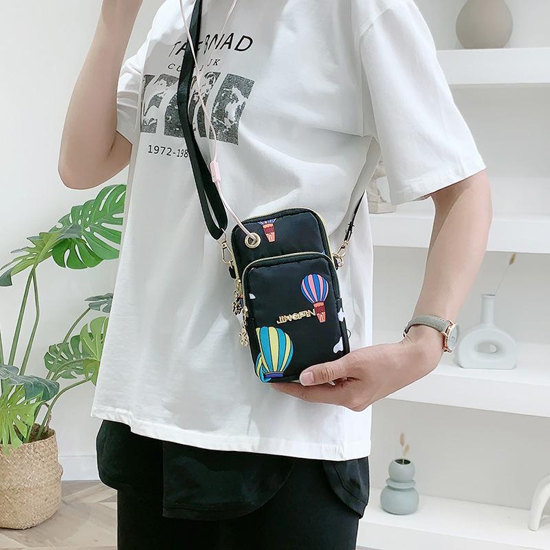 Mobile Phone Bag, Mini Crossbody Bag for Women, Three-layer Zipper Bag, Vertical Hand-held Coin Purse, Arm Bag