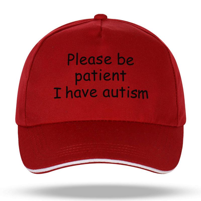 Please Be Patient I Have Autism Cap Baseball Cap Hat Outdoor Fish Women Printed Czapka Bonnet Spring Casual Unisexs cap